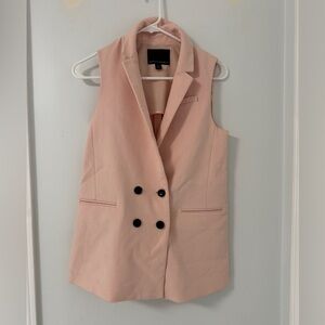 Banana Republic - Women's Pink Sleeveless Blazer Vest